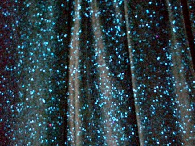 1.Teal-Black Sand Glitter Velvet